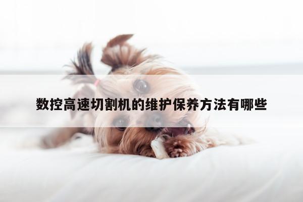 爱游戏(ayx)官方网站：数控高速切割机的维护保养方法有哪些