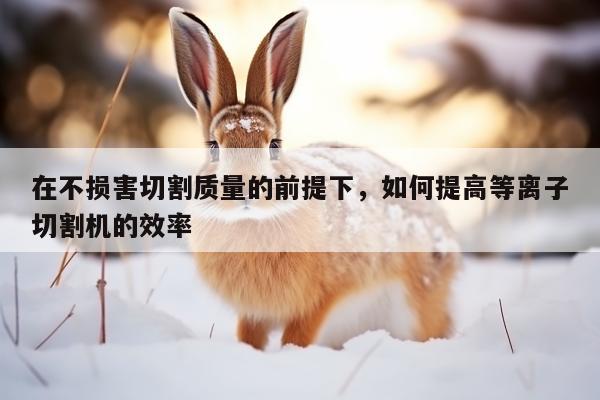 爱游戏app|在不损害切割质量的前提下，如何提高等离子切割机的效率